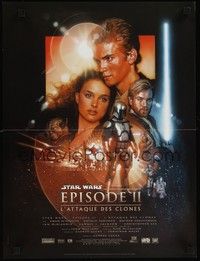 4v246 ATTACK OF THE CLONES French 15x21 '02 Star Wars Episode II, art by Drew Struzan!