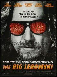 4v253 BIG LEBOWSKI French 15x21 '98 Coen Brothers cult classic, c/u of Jeff Bridges as The Dude!