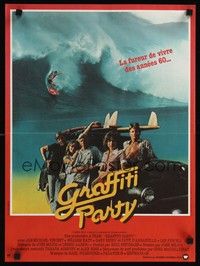 4v254 BIG WEDNESDAY French 15x21 '78 John Milius classic, great image of surfers, Graffiti Party!