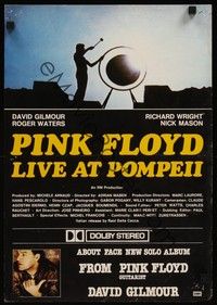 4v025 PINK FLOYD Italian 13x18 pbusta R84 an explosive rock & roll concert in Pompeii, great image!