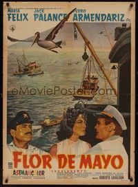 4v011 BEYOND ALL LIMITS Mexican poster '59 art of Jack Palance, Maria Felix, Pedro Armendariz!