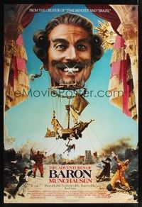 4w021 ADVENTURES OF BARON MUNCHAUSEN DS 1sh '89 directed by Terry Gilliam, John Neville!