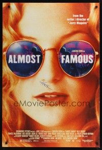 4w031 ALMOST FAMOUS signed DS 1sh '00 by Kate Hudson, Cameron Crowe directed!
