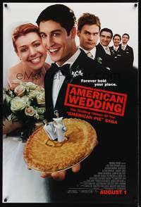 4w036 AMERICAN WEDDING advance DS 1sh '03 Jason Biggs, Alyson Hannigan, American Pie!