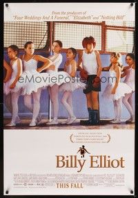 4w080 BILLY ELLIOT advance DS 1sh '00 Jamie Bell, Julie Walters, the boy just wants to dance!