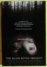 4w085 BLAIR WITCH PROJECT DS 1sh '99 Daniel Myrick & Eduardo Sanchez horror cult classic!