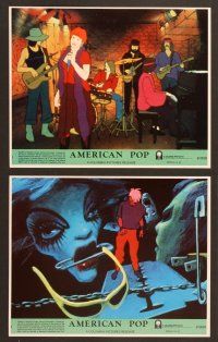 4x027 AMERICAN POP 8 8x10 mini LCs '81 Ralph Bakshi rock & roll cartoon!