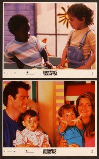 4x156 LOOK WHO'S TALKING TOO 8 8x10 mini LCs '90 John Travolta & Kirstie Alley have talking babies!
