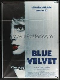 4y277 BLUE VELVET French 1p '86 directed by David Lynch, super close up of Isabella Rossellini!