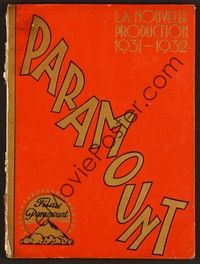 4y190 PARAMOUNT 1931-32 French campaign book '31 lots of incredible art by French artists!