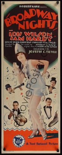 4y014 BROADWAY NIGHTS insert '27 sexy dancer Lois Wilson has a husband with a gambling problem!