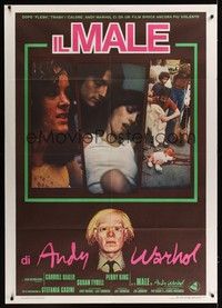 4y235 ANDY WARHOL'S BAD Italian 1p '77 Carroll Baker, Perry King, ultra repellant different image!