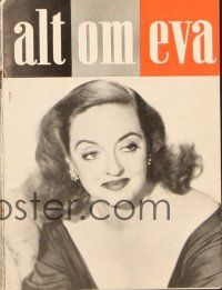 4y195 ALL ABOUT EVE Danish program '50 Bette Davis, Anne Baxter, Joseph L. Mankiewicz classic!