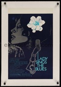 4z283 LADY SINGS THE BLUES linen Belgian '72 Diana Ross as singer Billie Holiday!