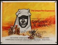 4z227 LAWRENCE OF ARABIA linen British quad R70 David Lean classic starring Peter O'Toole!