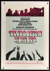 4z047 CELEBRATION AT BIG SUR linen 1sh '71 celebrate with Joan Baez, Crosby, Stills, Nash & Young!