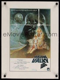 4z265 STAR WARS linen Czech 11x16 1991 George Lucas classic sci-fi epic, great art by Tom Jung!