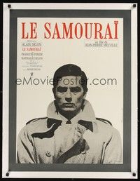 4z369 LE SAMOURAI linen French 23x32 '72 Jean-Pierre Melville film noir classic, Alain Delon!