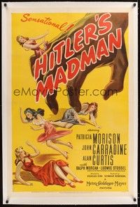 4z092 HITLER'S MADMAN linen 1sh '43 Nazi leader in Czechoslovakia makes young girls prostitutes!