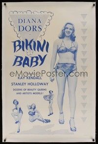 4z111 LADY GODIVA RIDES AGAIN linen 1sh R60s released in the U.S. as Diana Dors in Bikini Baby!
