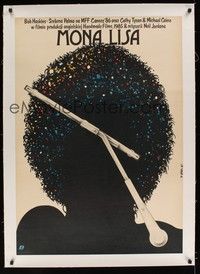 4z329 MONA LISA linen Polish 27x38 '87 Neil Jordan, cool art of afro silhouette by Jakub Erol!
