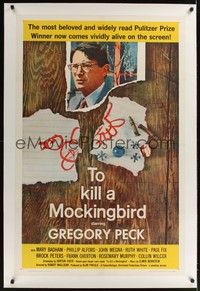 4z190 TO KILL A MOCKINGBIRD linen 1sh '62 Gregory Peck, from Harper Lee's classic novel!