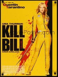 5a153 KILL BILL: VOL. 1 French 15x21 '03 Quentin Tarantino, full-length Uma Thurman with katana!