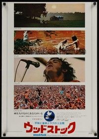 5a221 WOODSTOCK Japanese '70 four great images of the most famous rock & roll concert ever!