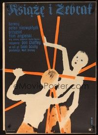 5a168 PRINCE & THE PAUPER: THE PAUPER KING Polish 23x33 '65 Don Chaffey, strange Gorka artwork!