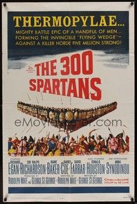 5b015 300 SPARTANS 1sh '62 Richard Egan, the mighty battle of Thermopylae!