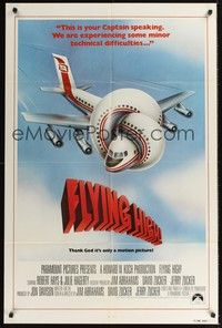 5b030 AIRPLANE int'l 1sh '80 classic zany parody, Flying High!