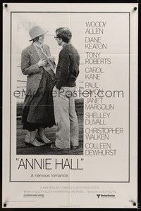 5b051 ANNIE HALL 1sh '77 full-length Woody Allen & Diane Keaton, a nervous romance!