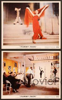 5c025 FUNNY FACE 11 color 8x10 stills '57 Audrey Hepburn + Fred Astaire singing and dancing!