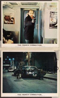 5c009 FRENCH CONNECTION 4 color English FOH LCs '71 crime classic directed by William Friedkin!