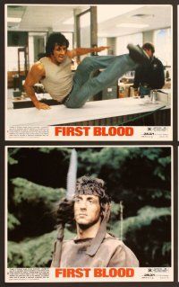 5c065 FIRST BLOOD 8 8x10 mini LCs '82 Sylvester Stallone as John Rambo, Richard Crenna