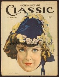 5d075 MOTION PICTURE CLASSIC magazine February 1921 art of May Allison by Leo Sielke Jr.!