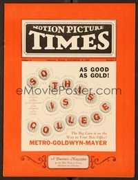 5d044 MOTION PICTURE TIMES exhibitor magazine November 9, 1929 good theater acoustics pay off!