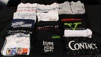 5d018 LOT OF 15 PROMOTIONAL MOVIE SHIRTS lot '87-'04 X-Files, Team America, Flubber + more!