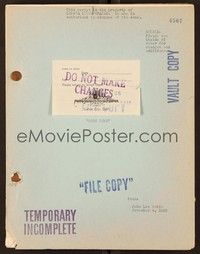 5d254 BOOM TOWN temporary incomplete script November 4, 1939, screenplay by John Lee Mahin