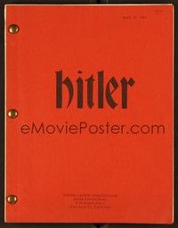 5d264 HITLER script May 19, 1961, screenplay by Sam Neuman and E. Charles Straus