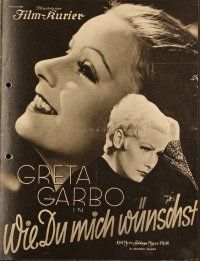 5d188 AS YOU DESIRE ME German program '32 Greta Garbo, Melvyn Douglas, Erich von Stroheim