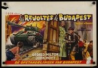 5e603 BEAST OF BUDAPEST Belgian '58 cool art of kid fighting tank with Molotov cocktail!