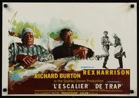 5e725 STAIRCASE Belgian '69 Stanley Donen directed, Jamin art of Rex Harrison & Richard Burton!