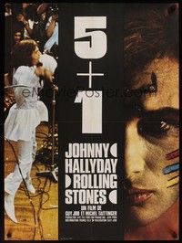 5e365 5 + 1 French 23x32 '70 Mick Jagger & The Rolling Stones, Johnny Hallyday!