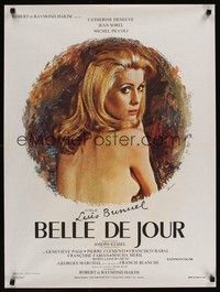 5e376 BELLE DE JOUR French French 23x32 R70s Luis Bunuel, close up of sexy Catherine Deneuve!