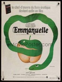5e391 EMMANUELLE French 23x32 '75 Sylvia Kristel, wacky sex art by Boumendil & Kouper!
