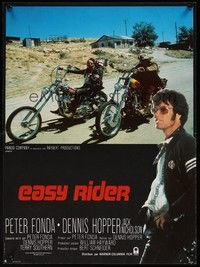 5e448 EASY RIDER French 15x21 R80s Peter Fonda, motorcycle biker classic directed by Dennis Hopper!