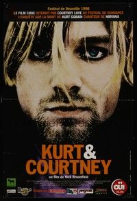 5e454 KURT & COURTNEY French 15x21 '98 grunge music, great super close portrait of Cobain!