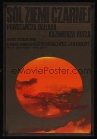 5e064 SALT OF THE BLACK EARTH Polish 23x33 '70 Sol ziemi czarnej, great Swierzy art of sunset!