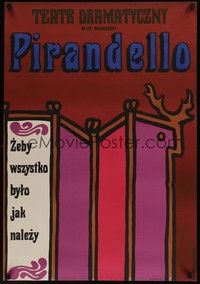 5e088 ZEBY WSZYSTKO BYLO JAK NALEZY Polish 23x33 '73 Luigi Pirandello, Mlodozeniec art!